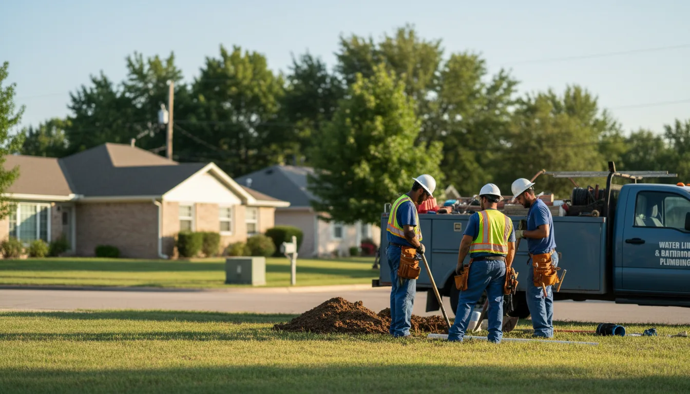 Residential water line and bathroom plumbing service in Crawford, GA
